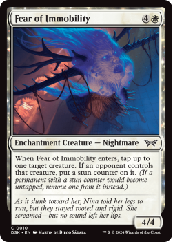 Fear of Immobility (FOIL) single card from Magic the Gathering