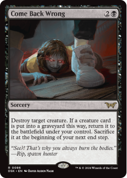 Come Back Wrong single card from Magic the Gathering