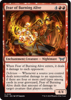 Fear of Burning Alive single card from Magic the Gathering