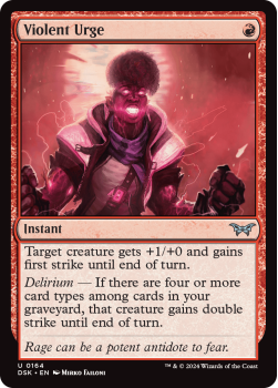 Violent Urge single card from Magic the Gathering