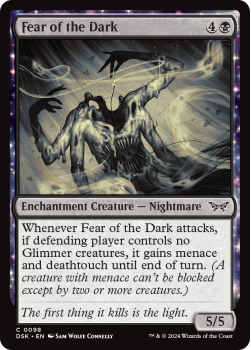 Fear of the Dark (FOIL) single card from Magic the Gathering