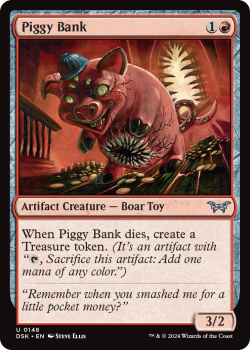 Piggy Bank single card from Magic the Gathering