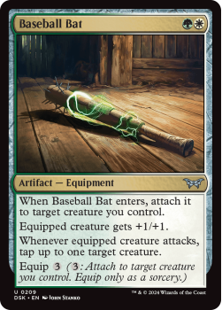 Baseball Bat single card from Magic the Gathering