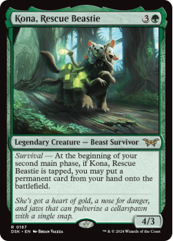 Kona, Rescue Beastie single card from Magic the Gathering
