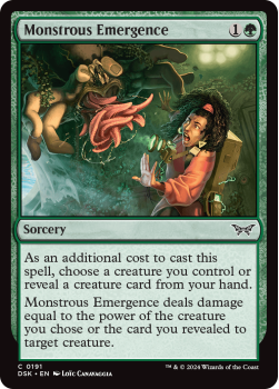 Monstrous Emergence (FOIL) single card from Magic the Gathering