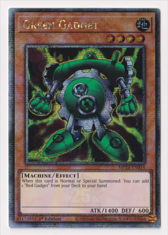 Green Gadget (Quarter Century Secret Rare) : MP24-EN014 - Yu-Gi-Oh! Single Card Green Gadget (Quarter Century Secret Rare) : MP24-EN014 - Yu-Gi-Oh! Single Card