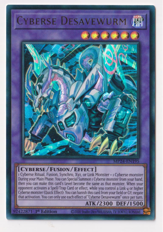 Cyberse Desavewurm (Ultra Rare) : MP24-EN195 - Yu-Gi-Oh! Single Card Cyberse Desavewurm (Ultra Rare) : MP24-EN195 - Yu-Gi-Oh! Single Card