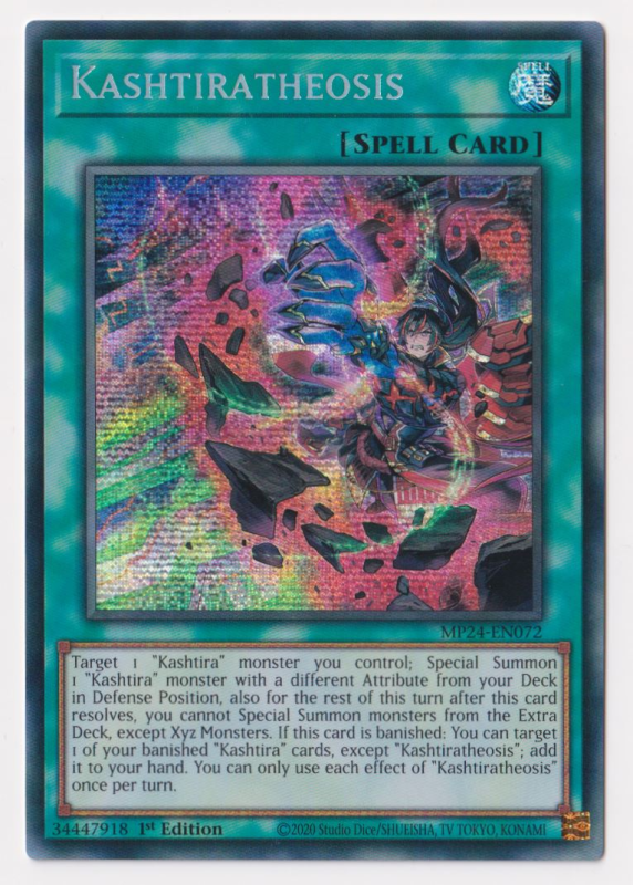 Kashtiratheosis (Prismatic Secret Rare) : MP24-EN072 - Yu-Gi-Oh! Single Card Kashtiratheosis (Prismatic Secret Rare) : MP24-EN072 - Yu-Gi-Oh! Single Card