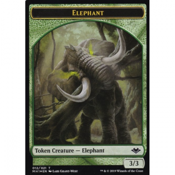 Elephant (FOIL) : MODERN HORIZONS TOKEN (FOIL) 12/21 - Magic the Gathering Single Card