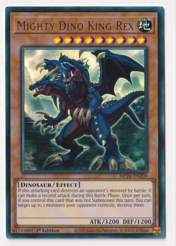 Mighty Dino King Rex (Ultra Rare) : MP24-EN209 - Yu-Gi-Oh! Single Card Mighty Dino King Rex (Ultra Rare) : MP24-EN209 - Yu-Gi-Oh! Single Card
