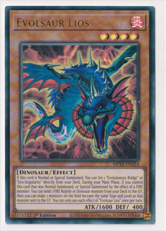 Evolsaur Lios (Ultra Rare) : MP24-EN214 - Yu-Gi-Oh! Single Card Evolsaur Lios (Ultra Rare) : MP24-EN214 - Yu-Gi-Oh! Single Card