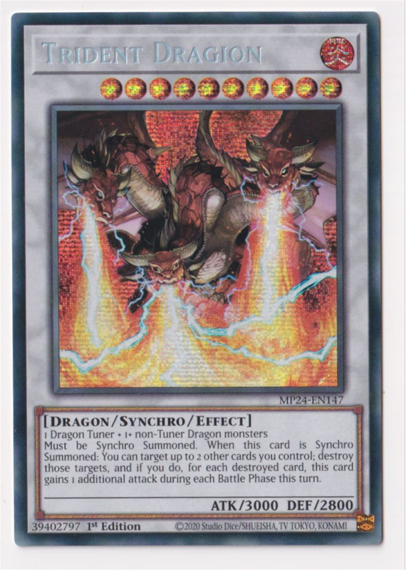 Trident Dragion (Prismatic Secret Rare) : MP24-EN147 - Yu-Gi-Oh! Single Card Trident Dragion (Prismatic Secret Rare) : MP24-EN147 - Yu-Gi-Oh! Single Card