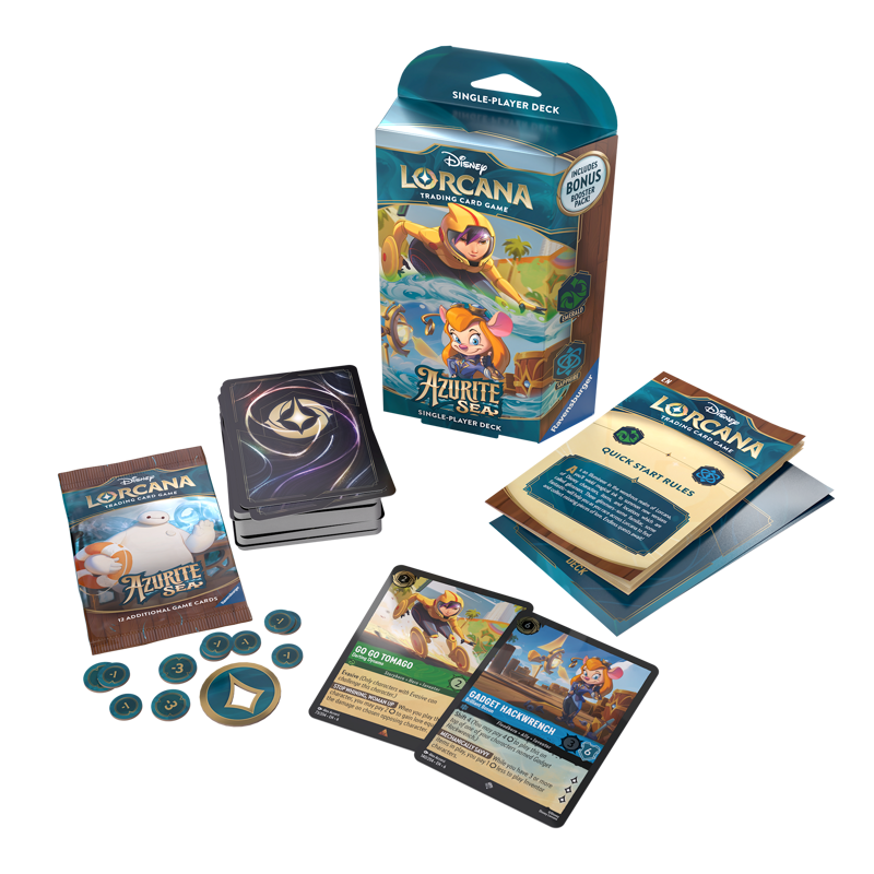 azurite sea lorcana starter deck Disney Lorcana Azurite Sea Emerald and Sapphire Starter Deck