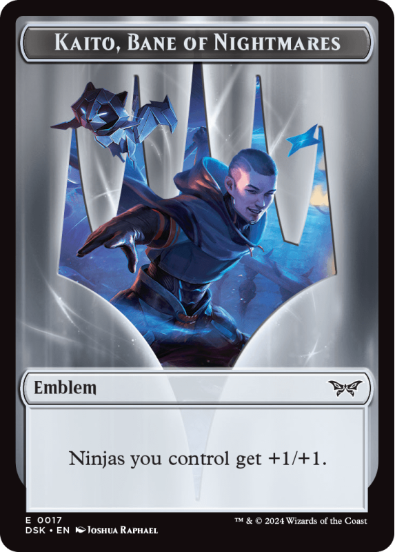 Manifest // Kaito, Bane of Nightmares Emblem Token : 0029 DUSKMOURN: HOUSE  OF HORROR - Magic the Gathering Single Card