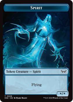 Spirit Token : 0008 DUSKMOURN: HOUSE OF HORROR - Magic the Gathering Single Card