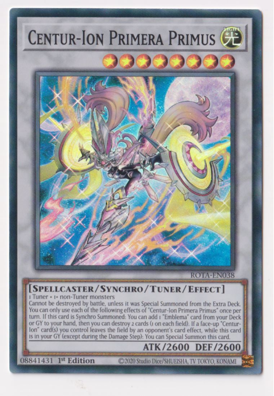 Primera Primus Centur-Ion Primera Primus (Super Rare) : ROTA-EN038 - Yu-Gi-Oh! Single Card