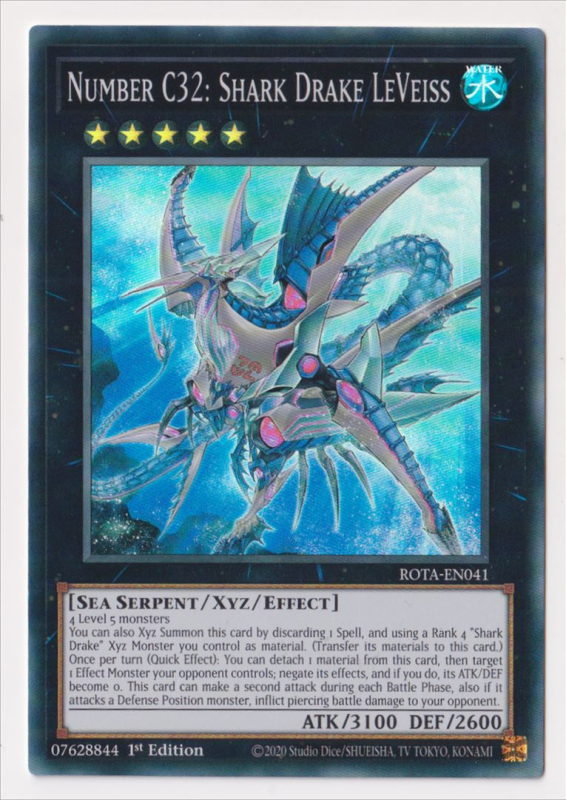 Number C32: Shark Drake LeVeiss (Super Rare) : ROTA-EN041 - Yu-Gi-Oh! Single Card Number C32: Shark Drake LeVeiss (Super Rare) : ROTA-EN041 - Yu-Gi-Oh! Single Card