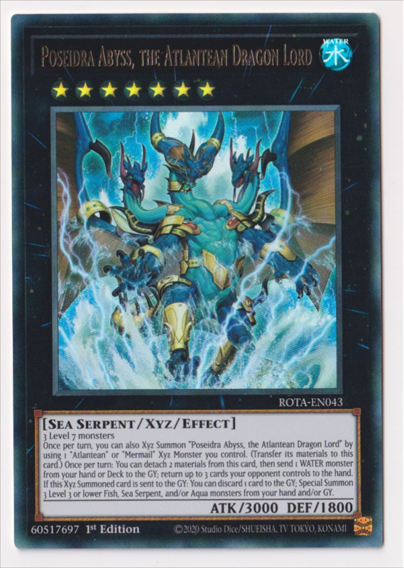 Poseidra Abyss, the Atlantean Dragon Lord (Ultra Rare) : ROTA-EN043 - Yu-Gi-Oh! Single Card Poseidra Abyss, the Atlantean Dragon Lord (Ultra Rare) : ROTA-EN043 - Yu-Gi-Oh! Single Card
