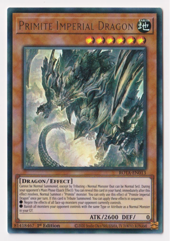 Primite Imperial Dragon (Ultra Rare) : ROTA-EN013 - Yu-Gi-Oh! Single Card Primite Imperial Dragon (Ultra Rare) : ROTA-EN013 - Yu-Gi-Oh! Single Card
