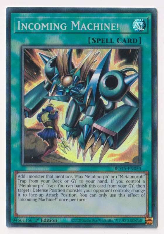 Incoming Machine! (Super Rare) : ROTA-EN050 - Yu-Gi-Oh! Single Card Incoming Machine! (Super Rare) : ROTA-EN050 - Yu-Gi-Oh! Single Card