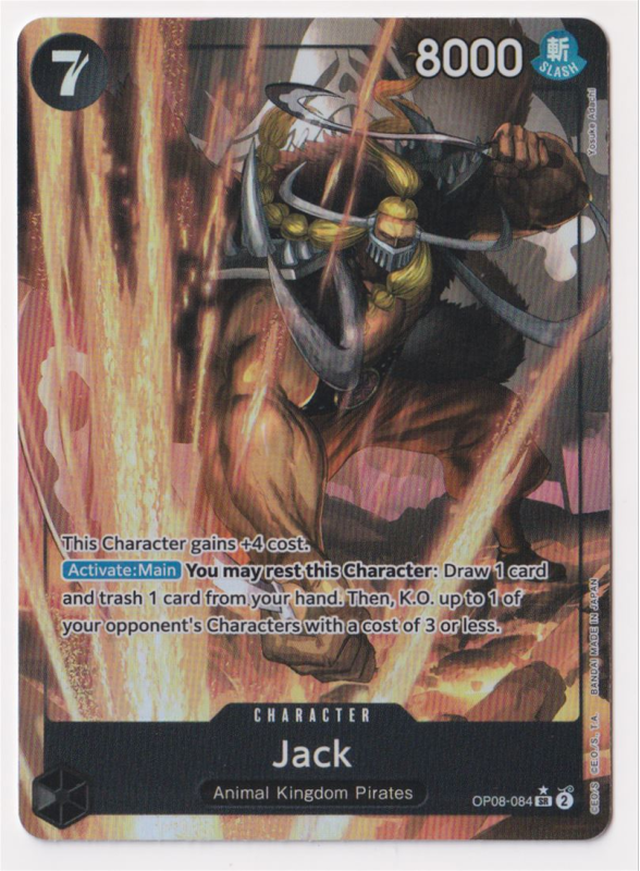 Jack (ALTERNATE ART) : OP08-084 TWO LEGENDS - One Piece Single Card Jack (ALTERNATE ART) : OP08-084 TWO LEGENDS - One Piece Single Card