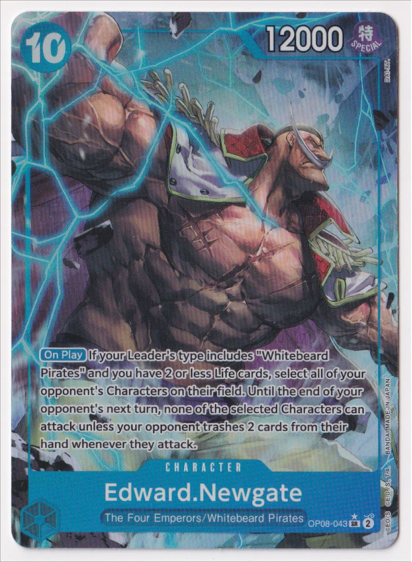 Edward.Newgate (ALTERNATE ART) : OP08-043 TWO LEGENDS - One Piece Single  Card