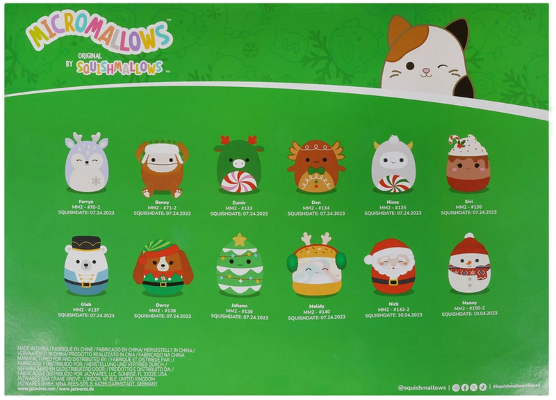 Squishmallow Holiday Calendar 2024 Chaos Cards
