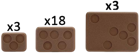 Battlefront Mixed Bases with Holes (24 Pieces)