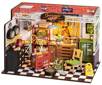 Rolife Garage Workshop DIY Miniature House Kit