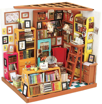 Rolife Sam's Study Library DIY Miniature House Kit