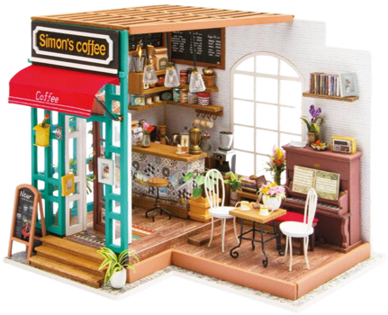 Rolife Simon's Coffee Shop DIY Miniature Dollhouse Kit
