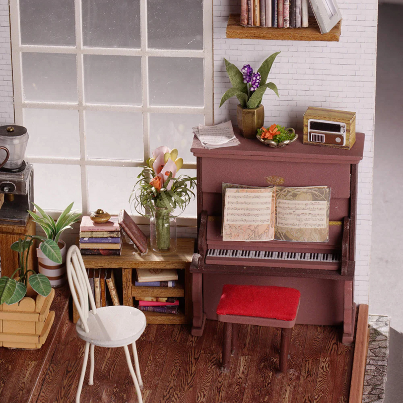 Jual Robotime - Rolife - Simon's Coffee Shop DIY Miniature Dollhouse Kit DG109 - DE-RLDG109 di Jual Robotime - Rolife - Simon's Coffee Shop DIY Miniature Dollhouse Kit DG109 - DE-RLDG109 di
