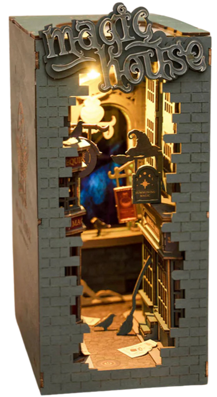 ROBOTIME Book Nook Maison de Poupée en Bois, DIY Miniature House Kit ROBOTIME Book Nook Maison de Poupée en Bois, DIY Miniature House Kit