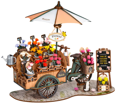 Rolife Blossom Cart 3D Wooden Puzzle