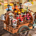 Rolife Blossom Cart 3D Wooden Puzzle - Image 3