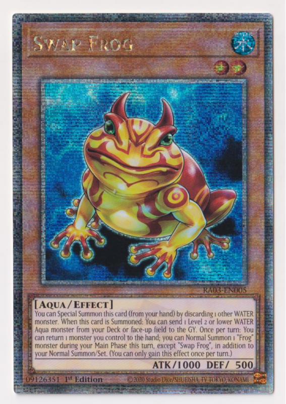 Swap Frog (Quarter Century Secret Rare) : RA03-EN005 - Yu-Gi-Oh! Single Card Swap Frog (Quarter Century Secret Rare) : RA03-EN005 - Yu-Gi-Oh! Single Card
