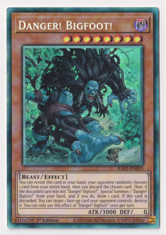 Danger! Bigfoot! (Collector's Rare) : RA03-EN019 - Yu-Gi-Oh! Single Card Danger! Bigfoot! (Collector's Rare) : RA03-EN019 - Yu-Gi-Oh! Single Card