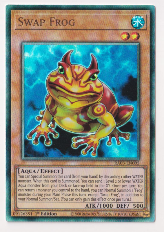 Swap Frog (Ultimate Rare) : RA03-EN005 - Yu-Gi-Oh! Single Card Swap Frog (Ultimate Rare) : RA03-EN005 - Yu-Gi-Oh! Single Card