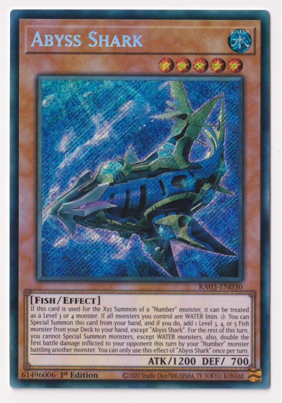 Abyss Shark (Secret Rare) : RA03-EN030 - Yu-Gi-Oh! Single Card Abyss Shark (Secret Rare) : RA03-EN030 - Yu-Gi-Oh! Single Card