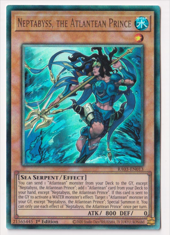 Neptabyss, the Atlantean Prince (Ultimate Rare) : RA03-EN013 - Yu-Gi-Oh! Single Card Neptabyss, the Atlantean Prince (Ultimate Rare) : RA03-EN013 - Yu-Gi-Oh! Single Card