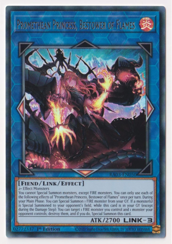 Promethean Princess, Bestower of Flames (Ultra Rare) : RA03-EN050 - Yu-Gi-Oh! Single Card Promethean Princess, Bestower of Flames (Ultra Rare) : RA03-EN050 - Yu-Gi-Oh! Single Card