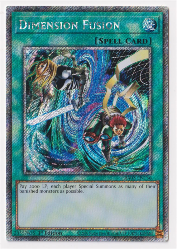 Dimension Fusion (Platinum Secret Rare) : RA03-EN136 - Yu-Gi-Oh! Single ...