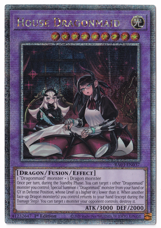 House Dragonmaid (alternate artwork)(Quarter Century Secret Rare) : RA03-EN038 - Yu-Gi-Oh! Single Card House Dragonmaid (alternate artwork)(Quarter Century Secret Rare) : RA03-EN038 - Yu-Gi-Oh! Single Card