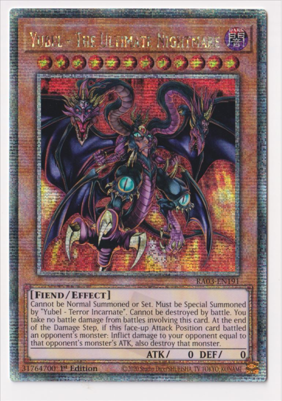 Yubel - The Ultimate Nightmare (Quarter Century Secret Rare) : RA03-EN191 - Yu-Gi-Oh! Single Card Yubel - The Ultimate Nightmare (Quarter Century Secret Rare) : RA03-EN191 - Yu-Gi-Oh! Single Card
