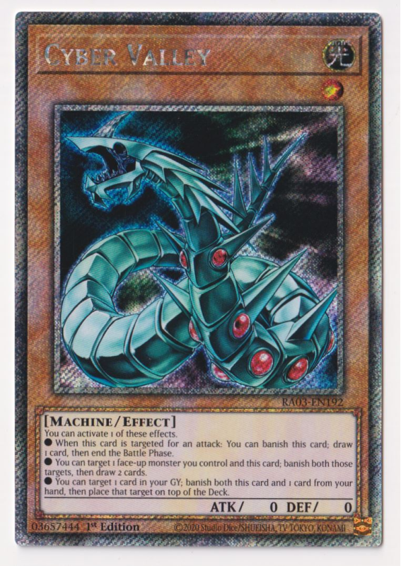Cyber Valley (Platinum Secret Rare) : RA03-EN192 - Yu-Gi-Oh! Single Card Cyber Valley (Platinum Secret Rare) : RA03-EN192 - Yu-Gi-Oh! Single Card