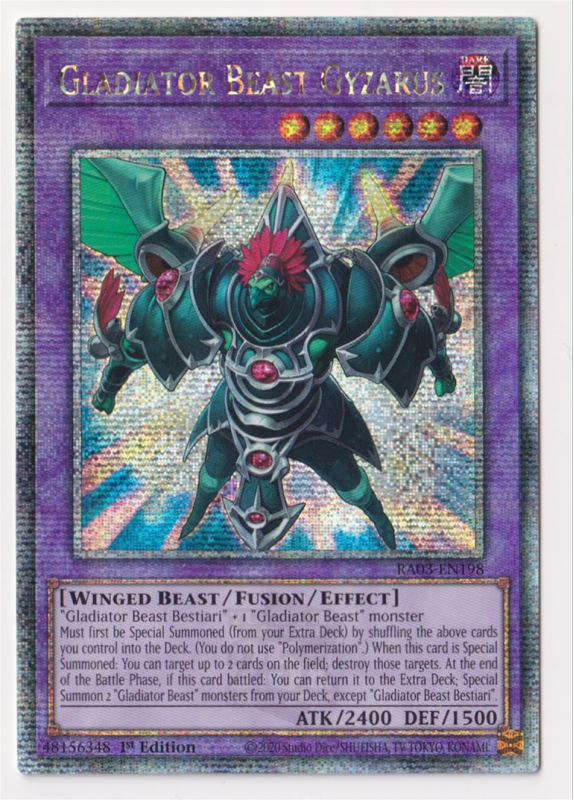 Gladiator Beast Gyzarus (Quarter Century Secret Rare) : RA03-EN198 - Yu-Gi-Oh! Single Card Gladiator Beast Gyzarus (Quarter Century Secret Rare) : RA03-EN198 - Yu-Gi-Oh! Single Card