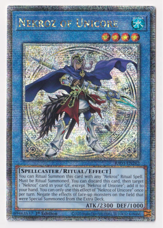 Nekroz of Unicore (Quarter Century Secret Rare) : RA03-EN262 - Yu-Gi-Oh! Single Card Nekroz of Unicore (Quarter Century Secret Rare) : RA03-EN262 - Yu-Gi-Oh! Single Card