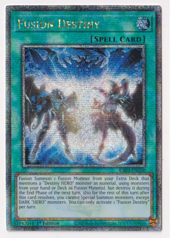 Fusion Destiny (Quarter Century Secret Rare) : RA03-EN270 - Yu-Gi-Oh! Single Card Fusion Destiny (Quarter Century Secret Rare) : RA03-EN270 - Yu-Gi-Oh! Single Card