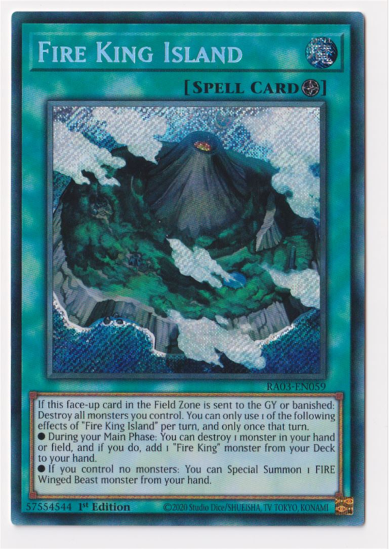 Fire King Island (Secret Rare) : RA03-EN059 - Yu-Gi-Oh! Single Card Fire King Island (Secret Rare) : RA03-EN059 - Yu-Gi-Oh! Single Card