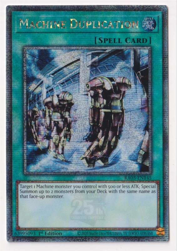 Machine Duplication (Quarter Century Secret Rare) : RA03-EN145 - Yu-Gi-Oh! Single Card Machine Duplication (Quarter Century Secret Rare) : RA03-EN145 - Yu-Gi-Oh! Single Card
